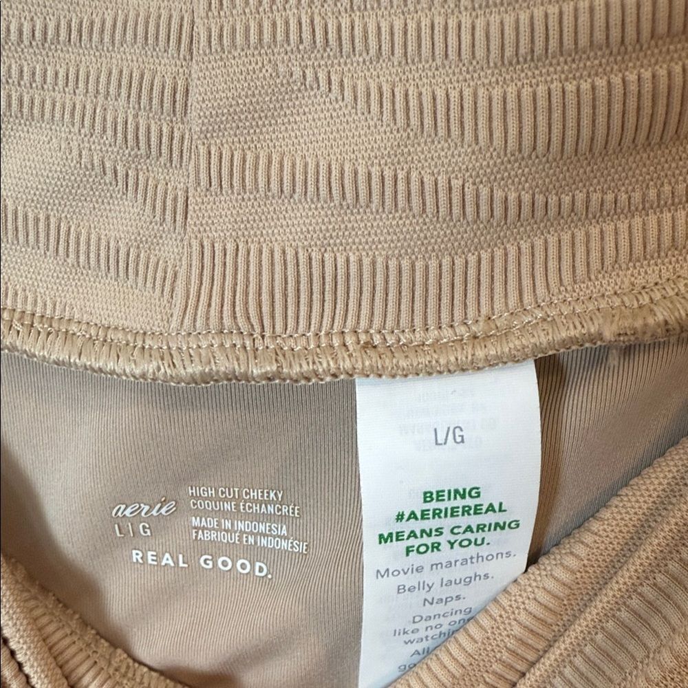 Aerie Textured Tan Bikini Bottom - Picture 2 of 5